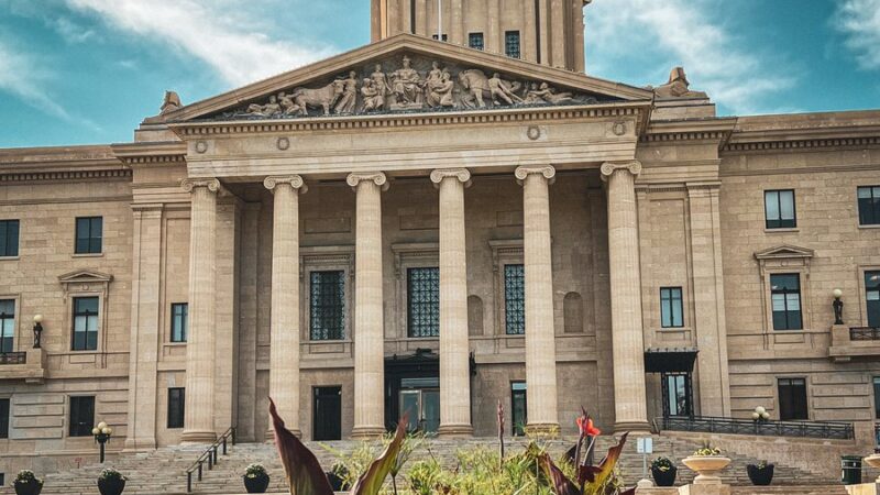 A view of Manitoba Legislative Building.